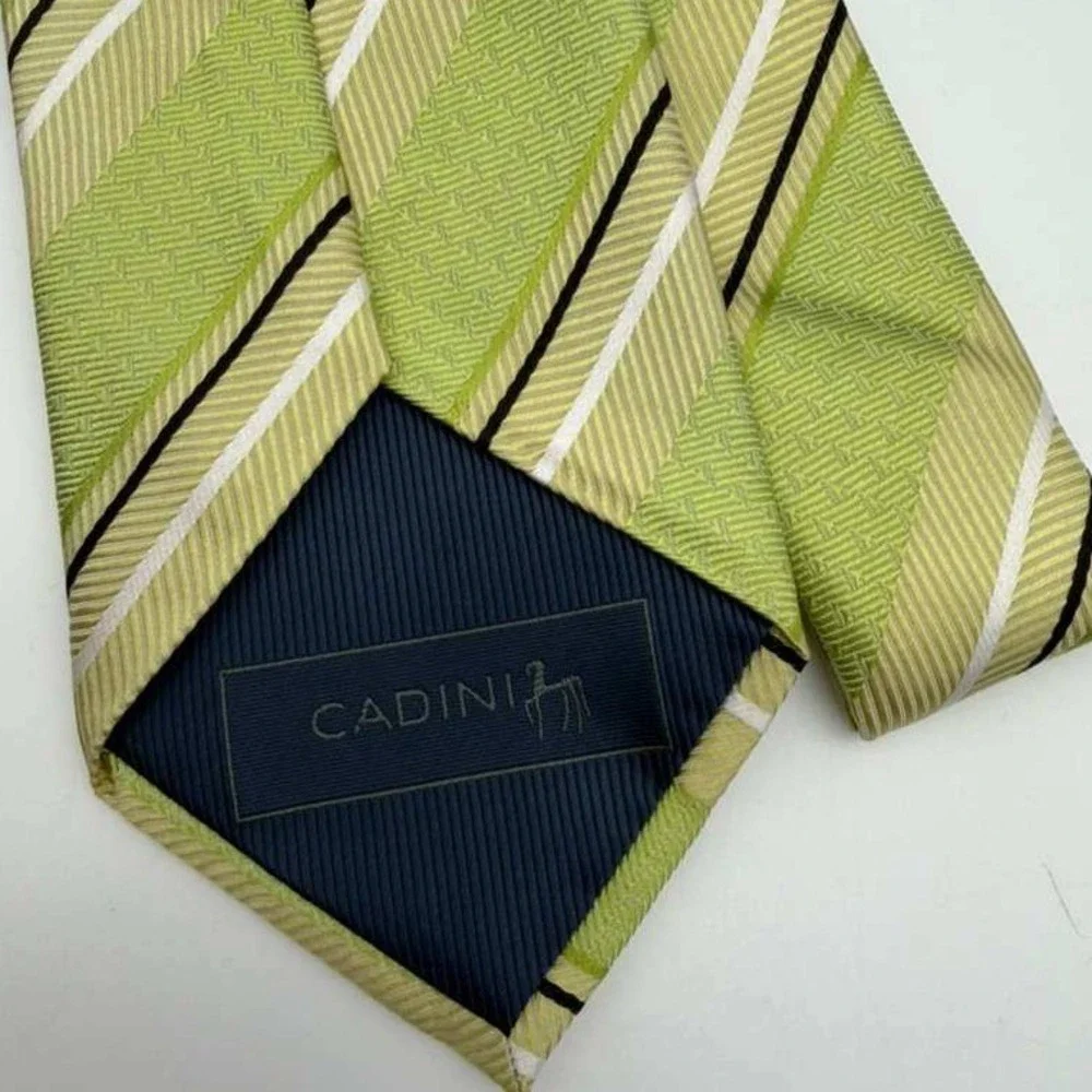 Cadini Italy Tie – Green Pattern – Brand New